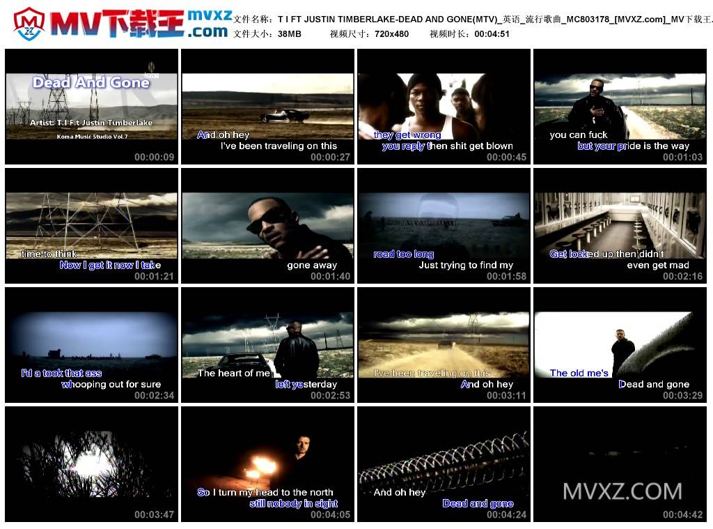 T I FT JUSTIN TIMBERLAKE-DEAD AND GONE(MTV)_英语_流行歌曲_MC803178